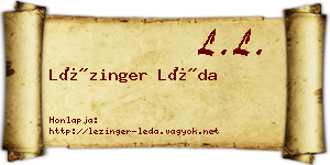 Lézinger Léda névjegykártya